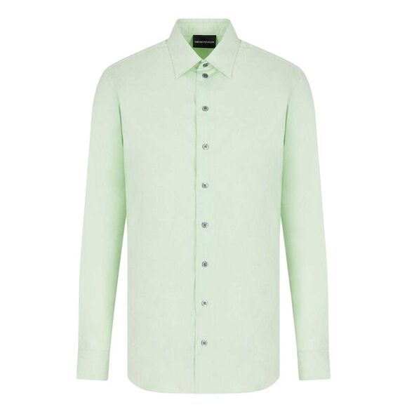 Emporio Armani Other - Emporio Armani Mens Plain Cotton Shirt / Green